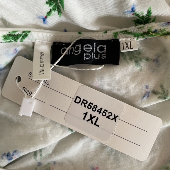 Dress XL V neck Ruched neck and sleeve ties - Picture 7 of 9